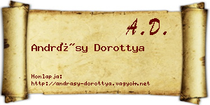 Andrásy Dorottya névjegykártya